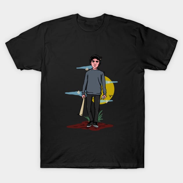 Baseball Boy T-Shirt by drawanddie